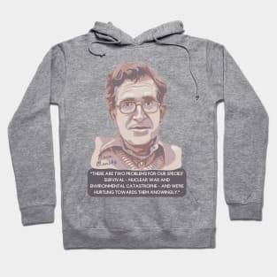 Noam Chomsky Portrait and Quote Hoodie